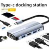 9 In 1 Type C Docking Station with Ethernet Port 4K HD USB 3 0 Hub Laptop Expander