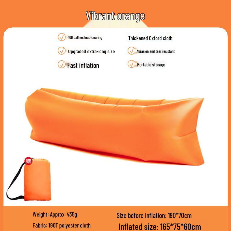 Inflatable Outdoor Recliner Sofa - Portable Air Mattress for Camping & Music Festivals