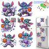 6 Stück DIY Diamantmalerei Kühlschrankmagnete, Disney Stitch, Kreuzstich Runde Diamanten Handarbeit Heimdekoration Geschenk