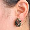Vintage Stud Earrings for Women Girls French Hooks Max Brincos Ouro Joias Full Glass Turkish Jewelry Retro Pendientes