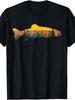 Outdoor Trout Fly Fishing T-Shirt for Fisherman with Forest Nature Wildlife Design Unisex T-Shirt Graphic Tee