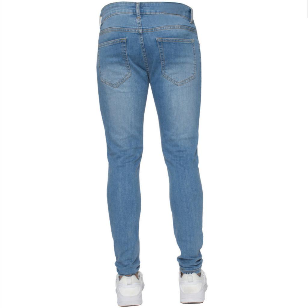 Hochwertige, schlichte Skinny-Stretch-Jeans für Herren in Gold