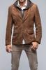 Casual Formeel Heren Bruin Zacht Suède Lamsleer Lederen Blazer Handgemaakt Modieus