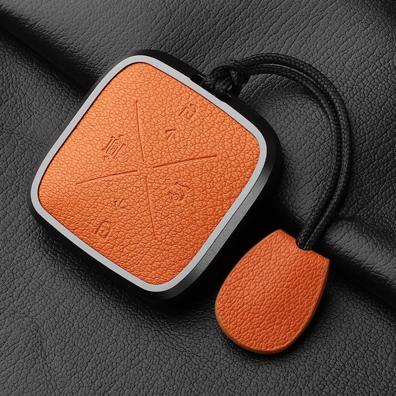 For Zeekr 001 007 7X X 009 Key Case Buckle Bluetooth Card Key Case Real Goat Leather Car Accessories Car Key Cover Modification
