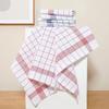 5PCS Quick Drying Kitchen Tea Towels Reusable Stripes Rags Plaid Dish Towel For Kitchen