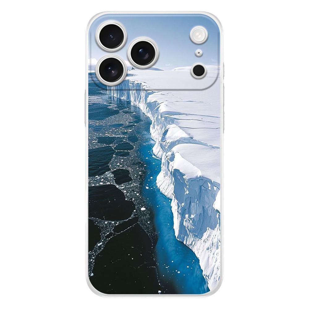 Clear TPU Phone Case For iPhone 17 Air 16E 16 11 15 14 Pro MAX 12 13 7 8 Plus SE Easter Cover Protection Antarctica Snow Scenery