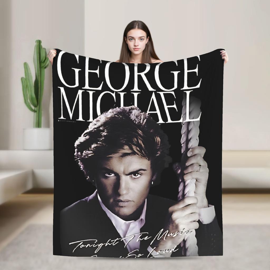 George Michael Muusika Tekk Kvaliteetne Soe Pehme Visketekk Talvine Reisimine Kontor Diivan Tool Voodi Moodne Voodikate