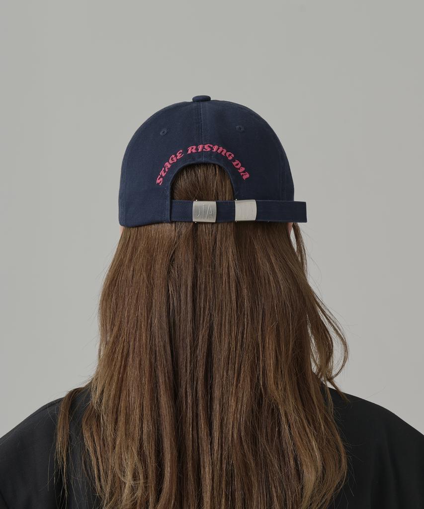 Seuteijial Volume Logo Washed Ball Cap [Navy]