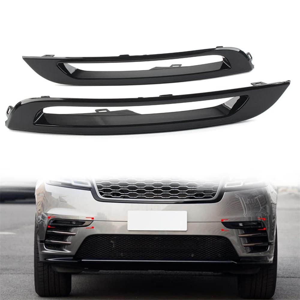 Capas de Farol de Nevoeiro de Para-choque Preto Brilhante Esquerdo e Direito Para Range Rover Velar 2018-2022