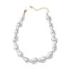 Women Faux Pearl Necklace Earring Bracelet Vintage French Wedding Party Bride Large Fake Baroque Pearl Statement Necklace