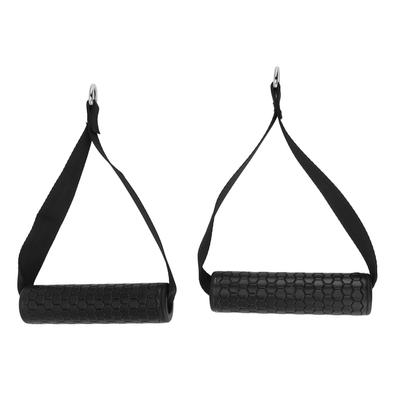 1 Pair Exercise Handles Flexible Rubber Grip Resistance Bands Handles for Cable Machine Pulleys Gym Equipment Weight
