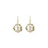 Cute Cartoon Cat & Panda Bow Earrings with Diamond Accents