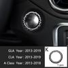 JVC4   Car Styling Carbon Fiber Interior Button Panel Decoration Cover Trim Sticker Frame For Mercedes Benz A Class W176 GLA X156 CLA