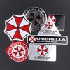 For RS3 3D Aluminum Umbrella Corporation Badge Stickers Car Trunk Body Decorations Decal Accessories for Audi Renault Honda Volvo Skoda