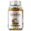 Biotin Complex Soft Capsules Containing Hyaluronic Acid and Coconut Oil, with 10,000 Micrograms of Biotin, Suitable for Adults. 1 Pc (60 Tablets)