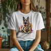 Schäferhund-Liebhaber Aquarell Unisex Schweres Baumwoll-T-Shirt, Geschenk für Hundeliebhaber