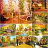DIY szenisches 5D-Diamantgemälde, volles rundes Mosaik, Herbstlandschaft, Diamant-Stickerei, Kreuzstich-Set, Wandkunst, Heimdekoration