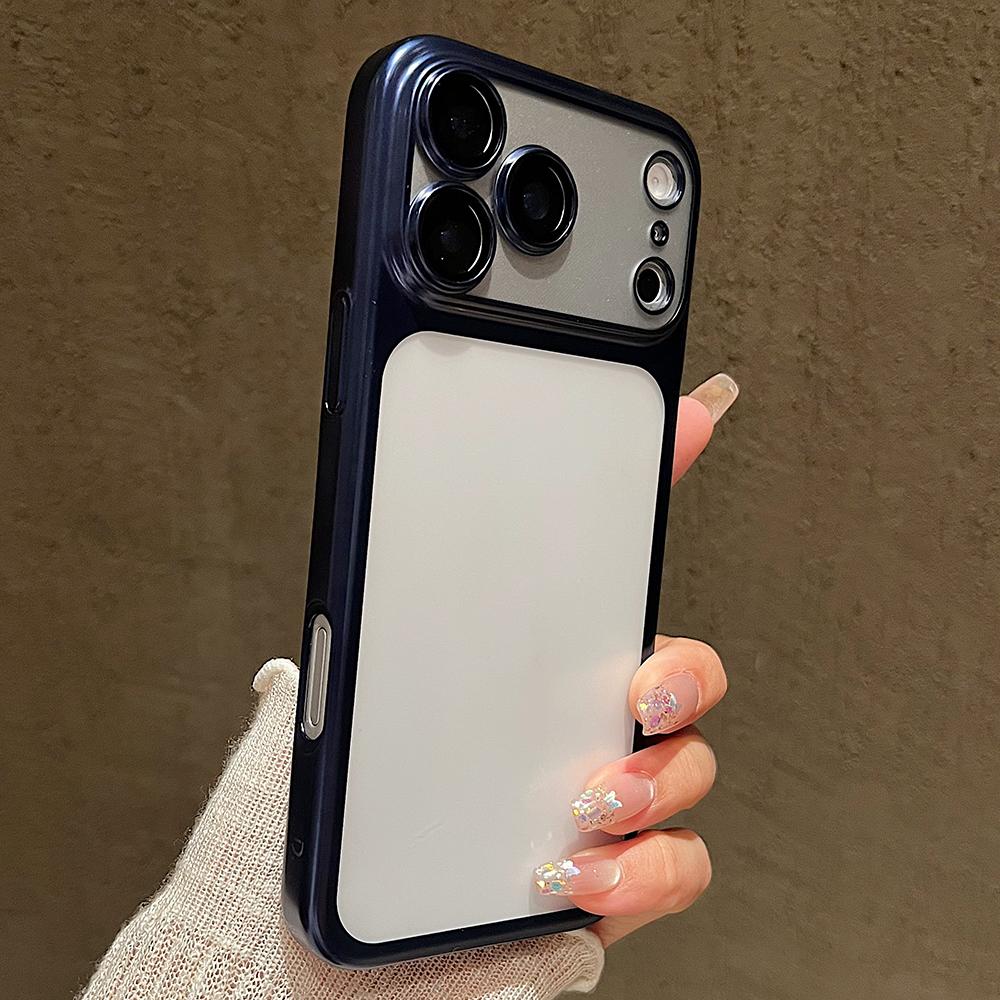 Galvanisierte Transparente Handyhülle Für iPhone 17 16 15 14 13 Pro Max 17 Air Plating Rahmen Linsenfolie Schutz Anti-Fall Hülle