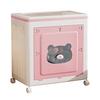Stackable Storage Bin with Lid Foldable Storage Box with Door And Casters Collapsible Rolling Organizer for Bedroom Closet Living Room