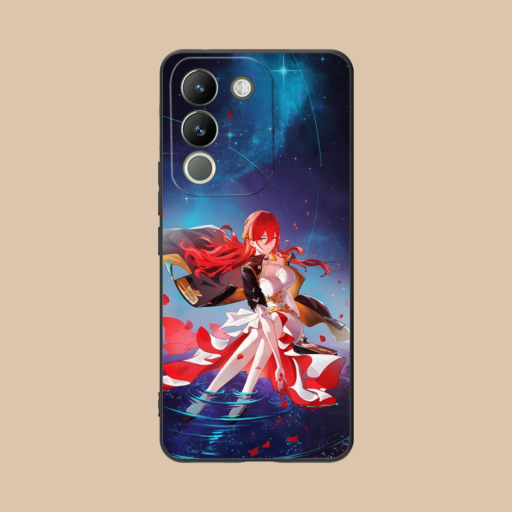 HSR Himeko Matte TPU Mobile Phone Case for VIVO Y77 76 75 74 73 72 58 56 55 51 50 38 36 Y19 Y18 Y03 Y01 5G Colorful Cover