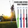 Einziehbarer Golfschwung-Trainingshilfe Tragbarer Griff-Trainer mit Klick-Feedback für Rechts- und Linkshänder Golfer Aufwärmstock Teleskopisch Kurz