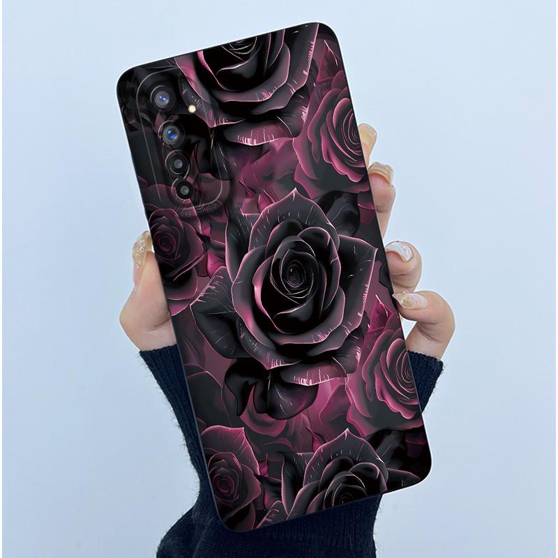 For Realme 6 Phone Case Realme 6s Cover Fashion Simplicity Oil Painting Flower Soft Liquid Silicone Shell For Realme 6 Pro Funda