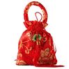 Chinese Style Canvas Flower Drawstring Bag Large Capacity Korean Style Festive Sugar Bag Jewerly Packing Bag Wedding Candy Bag
