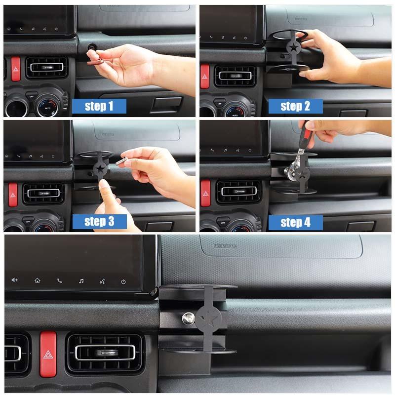 Metall Multi-funktionale Wasser Tasse Halter Halterung Rack Unterstützung Für Suzuki Jimny 2019 Up Innen Zubehör