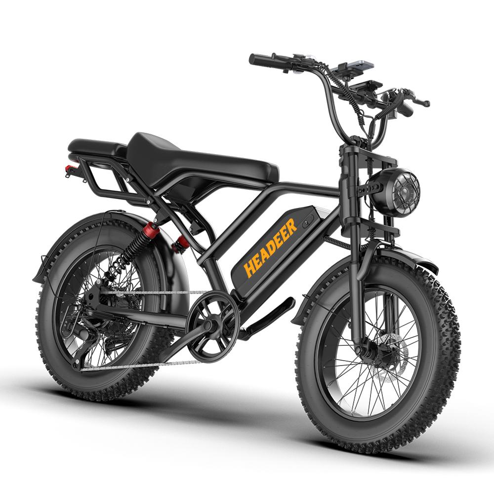 HEADEER BK20 Adult E-Bike 750W Motor 48V20AH Battery Max Load 150KG 20 Inch Fat Tire All Terrain Mountain Road Snow Beach Commuting E-Bicycle Adults