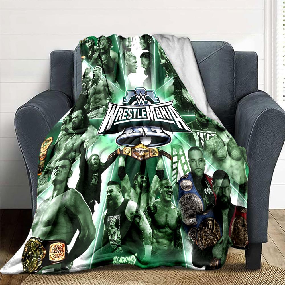 Wrestlemania Blanket Comfortable Great for Bed Livingroom Couch for All Seasons Digital Print Perfect Gift for Relatives and Friends
