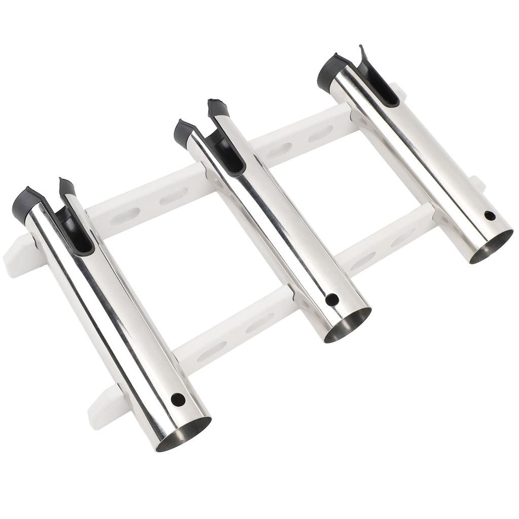 Boat Fishing Rod Holder 3 Link Tubes Stainless Steel Fishing Rod Rack for Marine Yacht Camper RV Fishing Boat