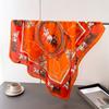Korean Version Of Carriage Printing Simulation Silk Scarf Square Scarf High-End Shawl Versatile Neck Small Square Scarf Headscarf Scarf Women