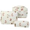 Lightweight Printed Travel Makeup Bag - Large Capacity Coin Purse & Brush Storage