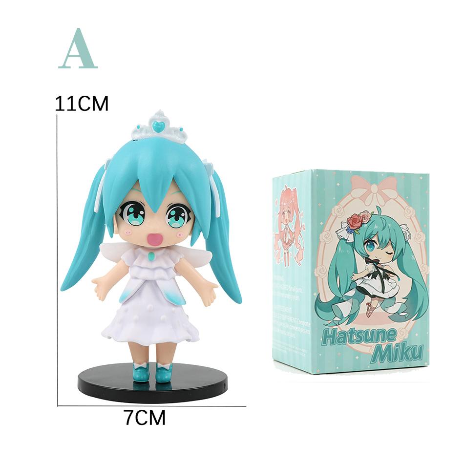 6 Stück/Set Anime Blind Box Hatsune Miku Figur Mini Charakter Ornamente Kawaii Tischdekoration für Zuhause Erwachsenen Spielzeug Kindergeschenk