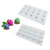 Moule en Silicone pour Truffes Rondes 8/15 Cavités Outil de Décoration pour Gâteau Mousse Bonbon Chocolat Glace