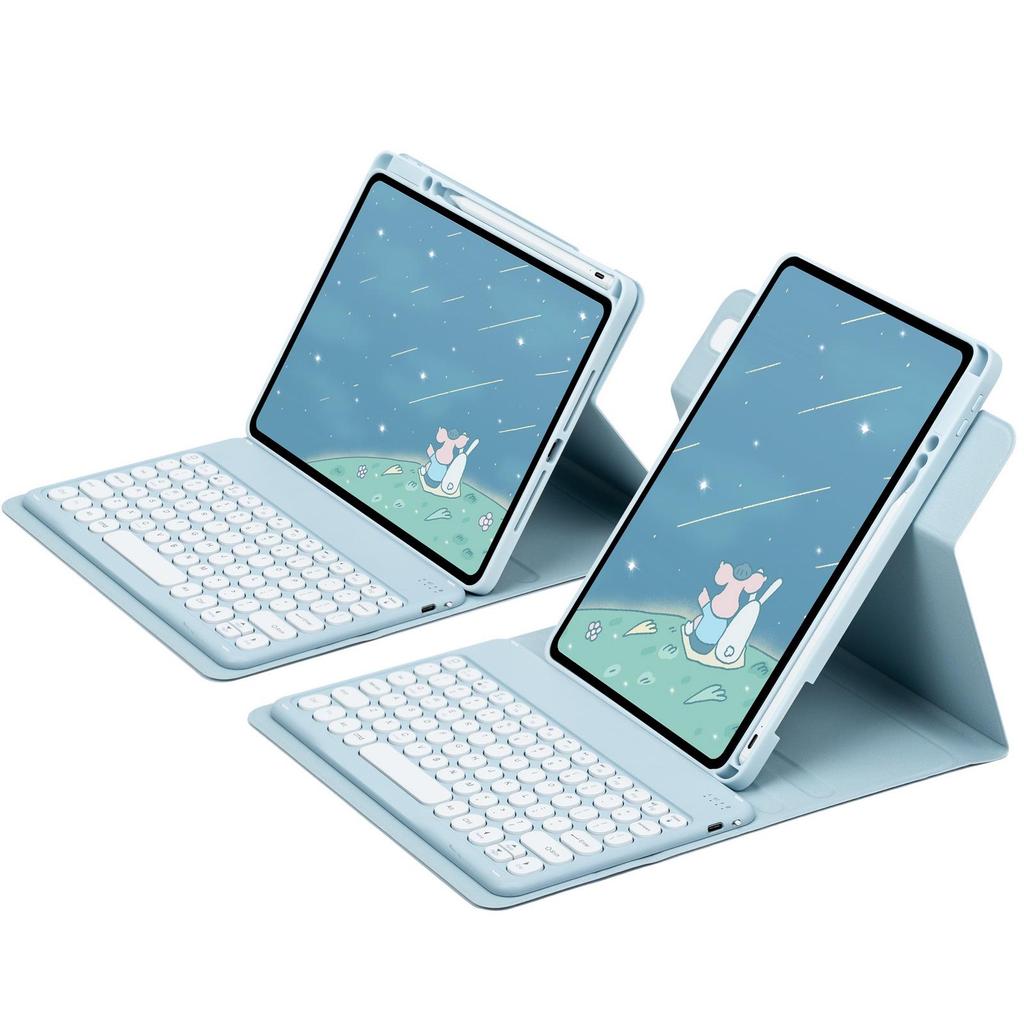 iPad 10th Gen 360° Rotating Leather Case with Touch Keyboard & Pen Slot