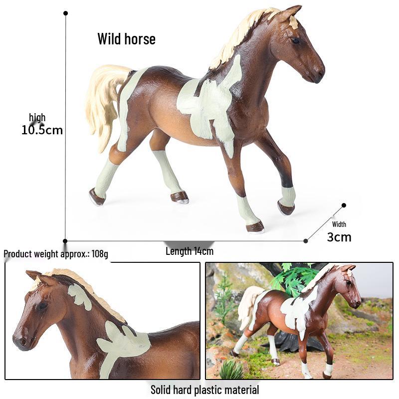 Children's Wildlife Simulation Horse Rider Toy Set
