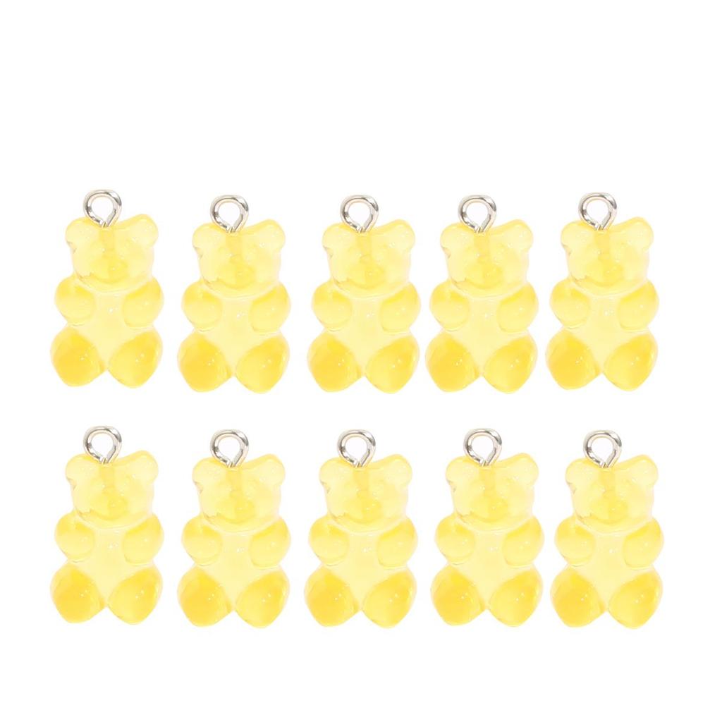 1000Pcs Cute Resin Gummy Bear Pendant Charms for Jewelry Findings DIY Accessories