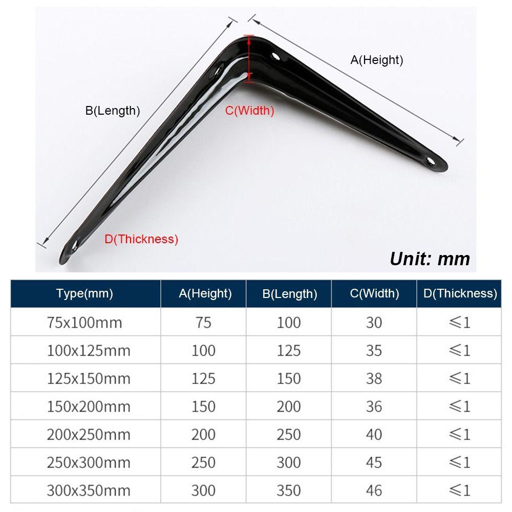 1Pcs L-shaped Triangular Bracket Support Wall Mount Hanging Shelf Corner Brace Mounting Bracket
