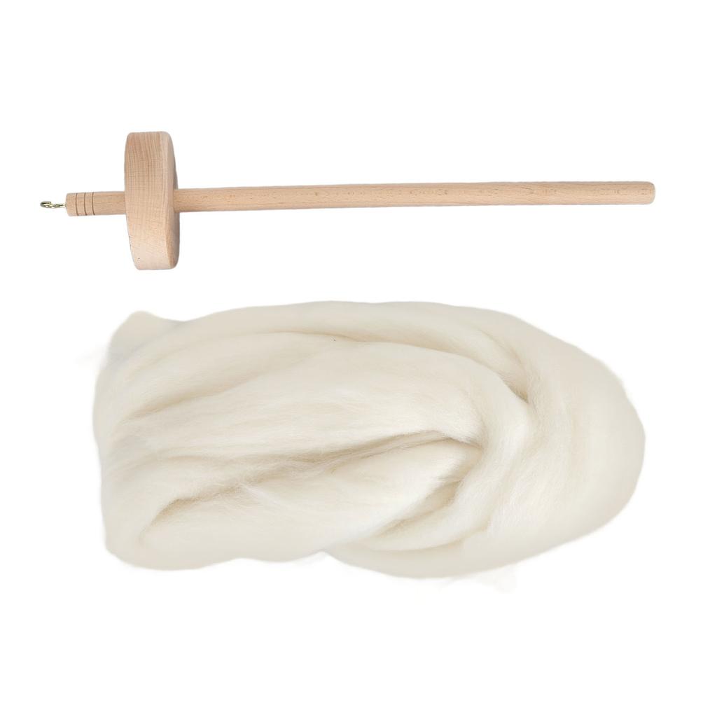 Houten Handspil Professionele DIY Garen Spinnen Kit met Wol Top voor Beginners voor Naaien