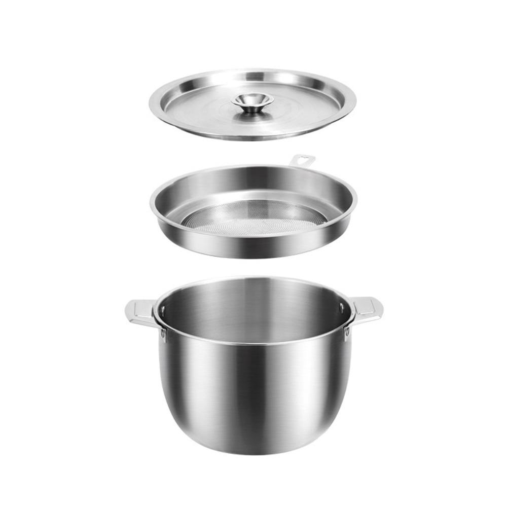 New 2.8L Oil Filter Pot Stainless Steel Lard Strainer Cooking Oil Strainer Storage Container Large Capacity Filter Tank Kitchen