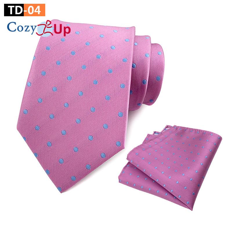Men Two-piece Tie Set Wave Point A Tie Cufflinks Business Fashion Handkerchief Paisley