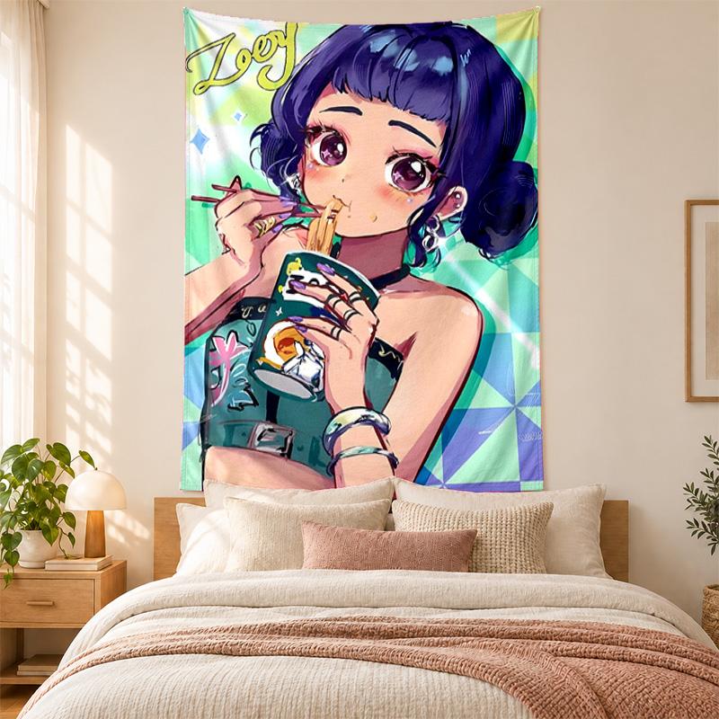 Kpop Dämonenjäger Wandteppich hohe Qualität zur Dekoration von Wohnzimmer Schlafzimmer Studentenwohnheim Wänden ideal als Schlafzimmer Wandkunst oder Weihnachtsgeschenk