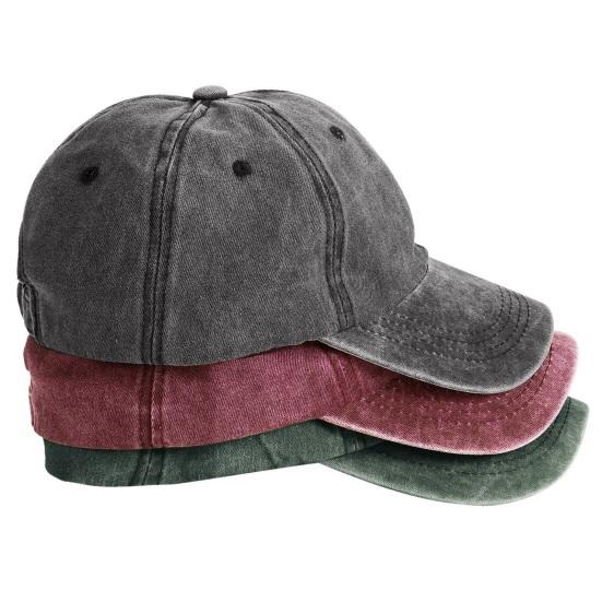 Basebollkeps Mjuk Topp Justerbart Spänne Tvättad Sliten Solhatt Retro Gatustil Herr Dam Basebollkeps