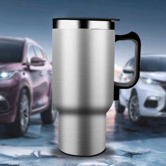 500ml 12V autófűtés rozsdamentes acél víz csésze vízforraló kávé melegített bögre