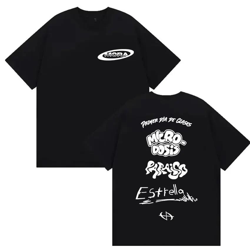 Hip Hop Clothing Oversized Cotton T-shirt Rapper MORA Tour 2026 Merch T Shirt Unisex's Women Vintage High Quality Fashion T-shirts