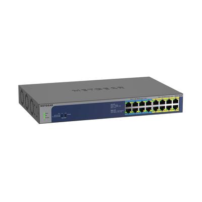 NETGEAR Switching Hub 16 porte 1G alloggiamento in metallo garanzia hardware a vita limitata switch non gestito [prodotto originale] PoE++/PoE+ (380W) Modello GS516UP-100AJS