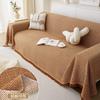 Ins Style Double-Sided Soft Cotton Yarn Sofa Throw Minimalist One-Piece Sofa Mat Machine Washable Full Coverage Sofa Cover Multi-Use Blanket