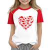 Tops For Youth Girls 4-16 Years Round Neck Short Sleeve Trendy Tops