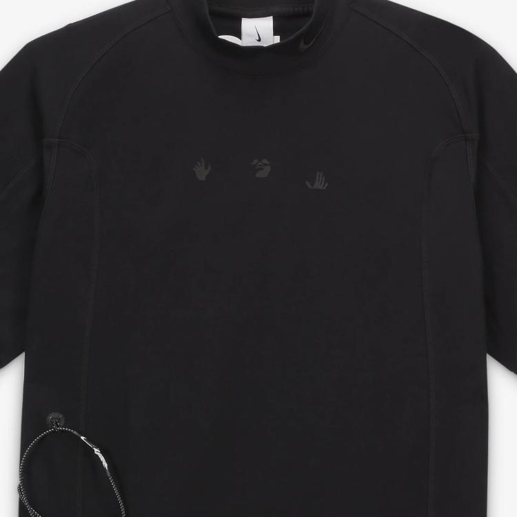 Nike X Off-White Short Sleeve Top (Asia Sizing) Black Unisex Streetwear DV4454-010